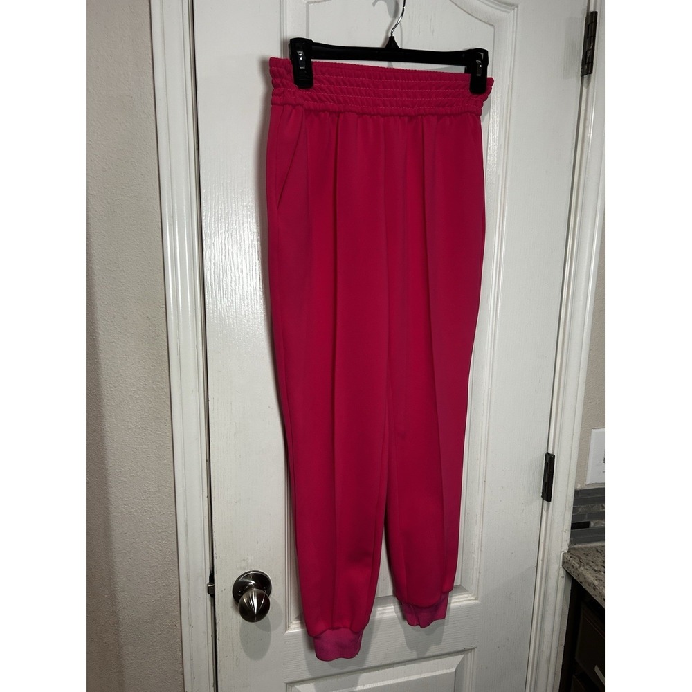 Alice + Olivia RAMORA SKINNY ANKLE JOGGER  Wild Pink Sz 2 Athleisure